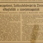 Veszprémet, Székesfehérvárt és Zircet elfoglalták a szovjet csapatok